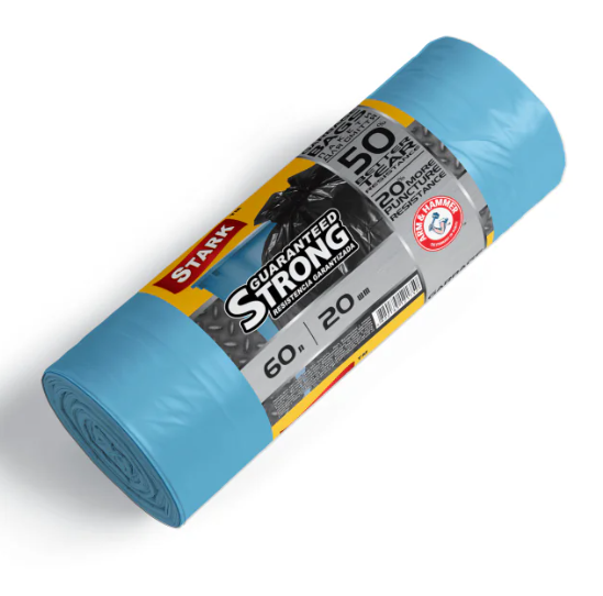 Пакети для сміття 60х20 TM Stark міцні сині